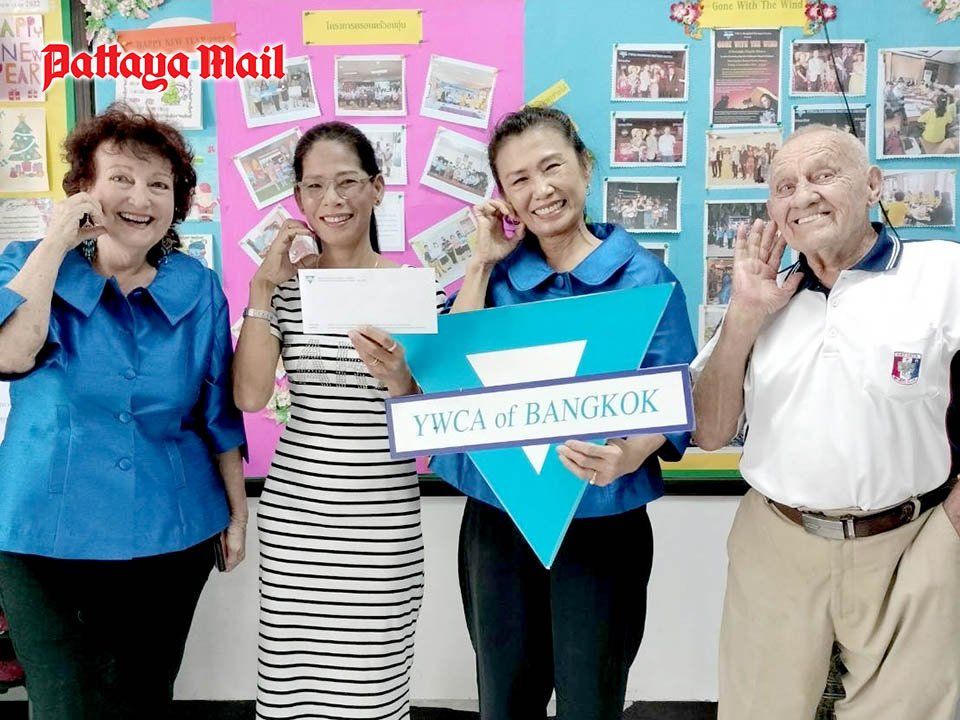 Pattaya News 2 Psc Donates 25000 Baht To Ywca Scholarship Fund